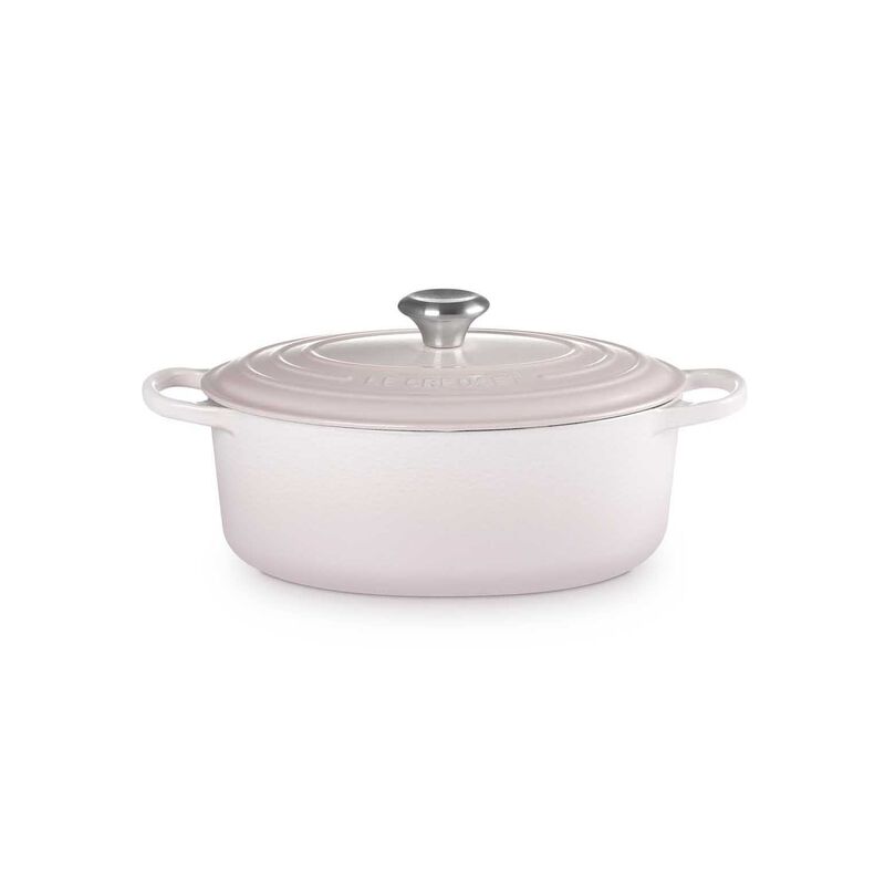 Le Creuset Signature Oval Casserole/Oven 29cm Shell Pink Ss Knob image number 0